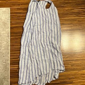 Saks fifth avenue striped linen dress size large